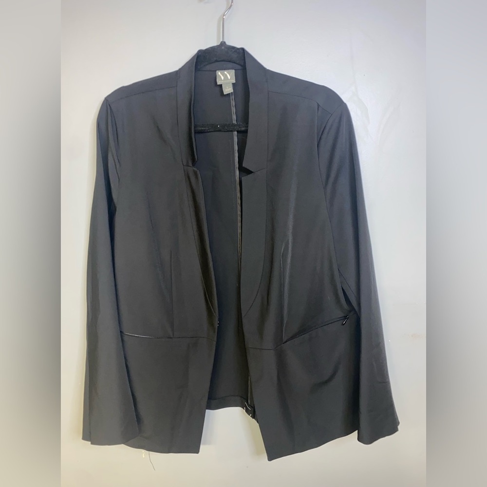 Worthington Womens Blazer with Zip Pockets